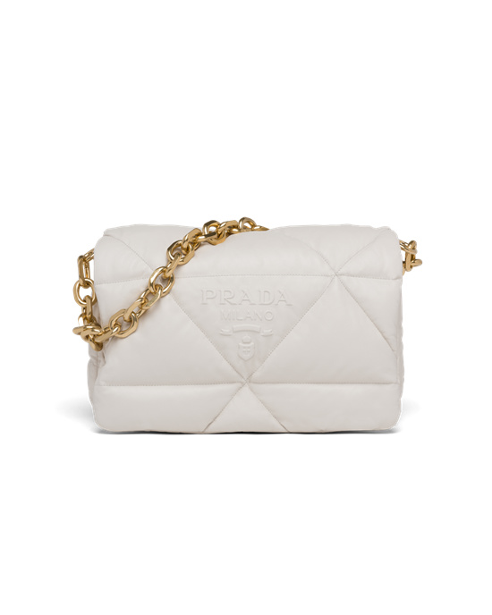 Prada Padded Nappa Bőr Shoulder Bag Fehér | PCJEOL673