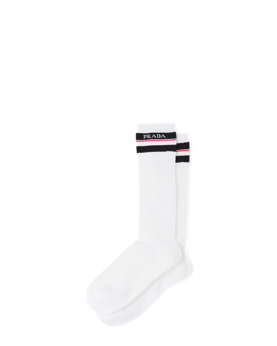 Prada Pamut Ankle Socks Fehér | NHPWDK863