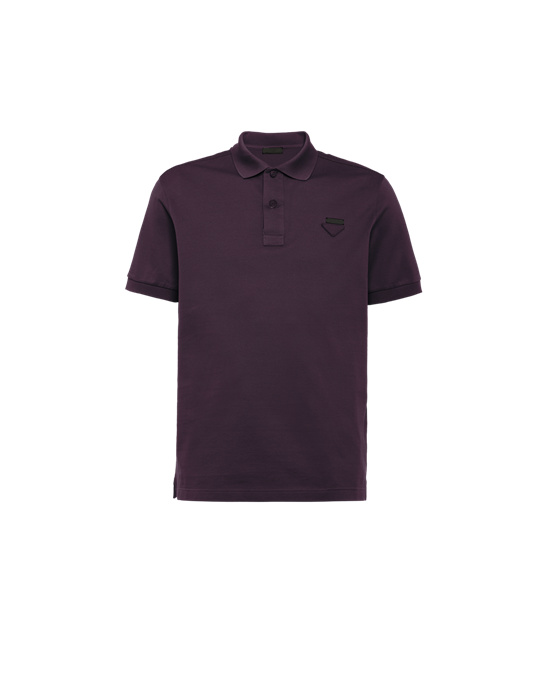 Prada Piqué Polo Shirt Plum | MQSVPN465