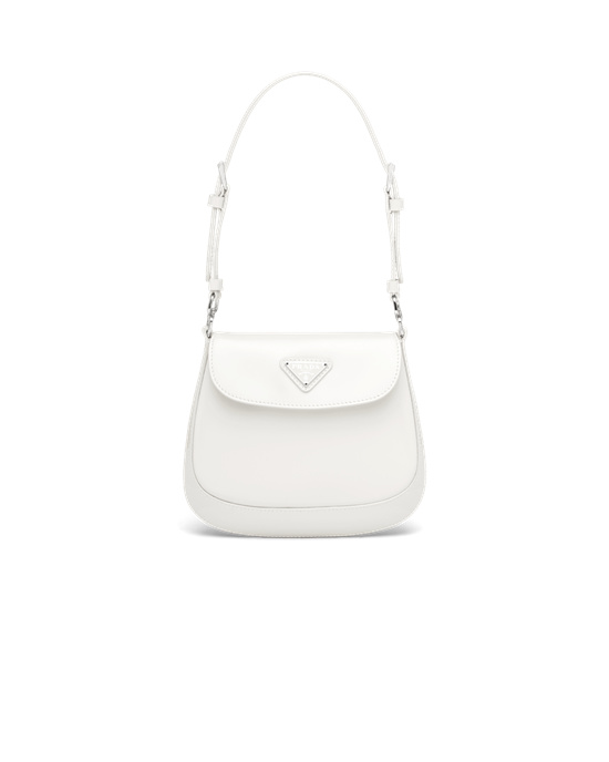 Prada Prada Cleo Brushed Bőr Mini Bag Fehér | QFAHKG953