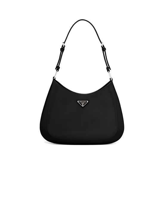 Prada Prada Cleo Brushed Bőr Shoulder Bag Fekete | FSRJYU358