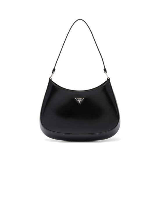 Prada Prada Cleo Brushed Bőr Shoulder Bag Fekete | NUPOKX630