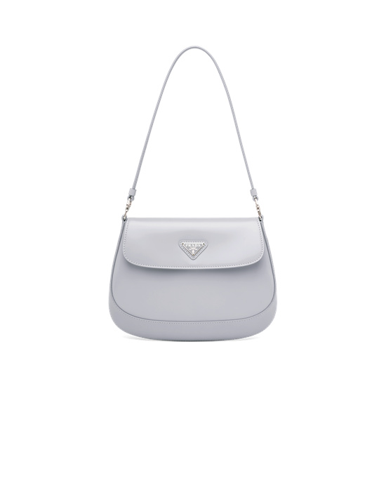 Prada Prada Cleo Brushed Bőr Shoulder Bag With Flap Kék | ORHVQZ201