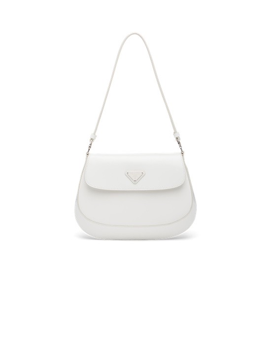 Prada Prada Cleo Brushed Bőr Shoulder Bag With Flap Fehér | TZWABO325