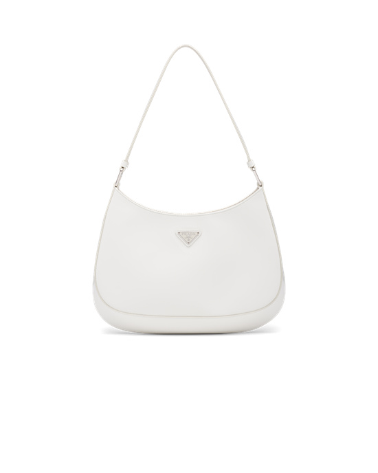 Prada Prada Cleo Brushed Bőr Shoulder Bag Fehér | ZLRKXE341