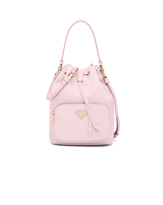 Prada Prada Duet Re-nylon Bucket Shoulder Bag Rózsaszín | VAQJUO827