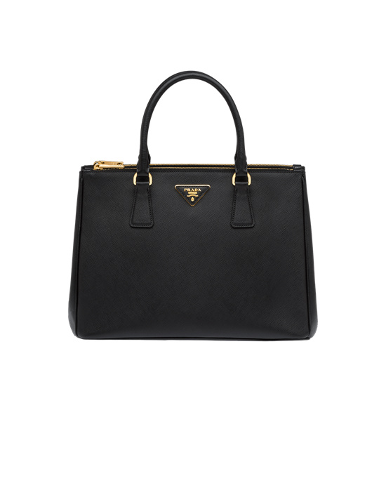 Prada Prada Galleria Saffiano Bőr Large Bag Fekete | PYSLHV402