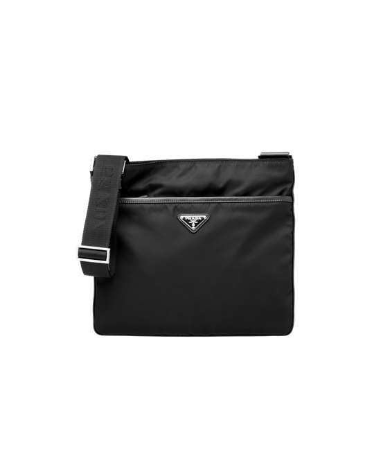 Prada Re-nylon And Saffiano Bőr Shoulder Bag Fekete | WXTNLY865