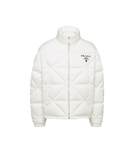 Prada Re-nylon Down Jacket Fehér | ESRYGZ729