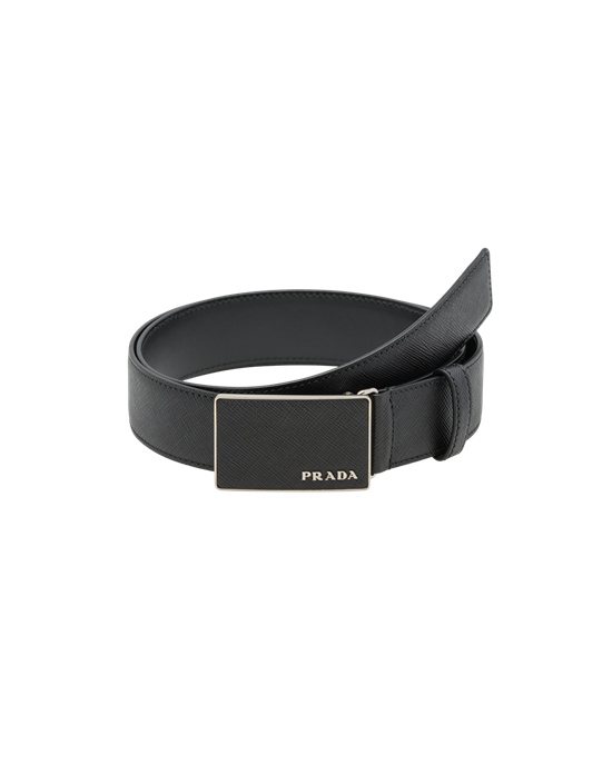 Prada Saffiano Bőr Belt Fekete | BWHDVF692