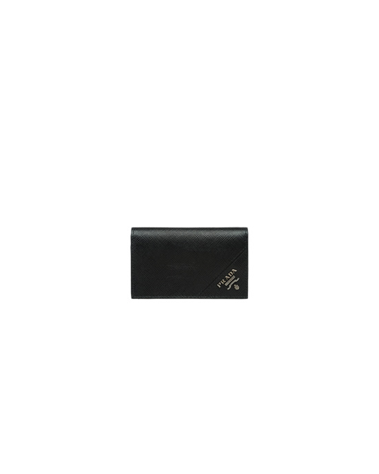 Prada Saffiano Bőr Card Holder Fekete | SKEGMA938