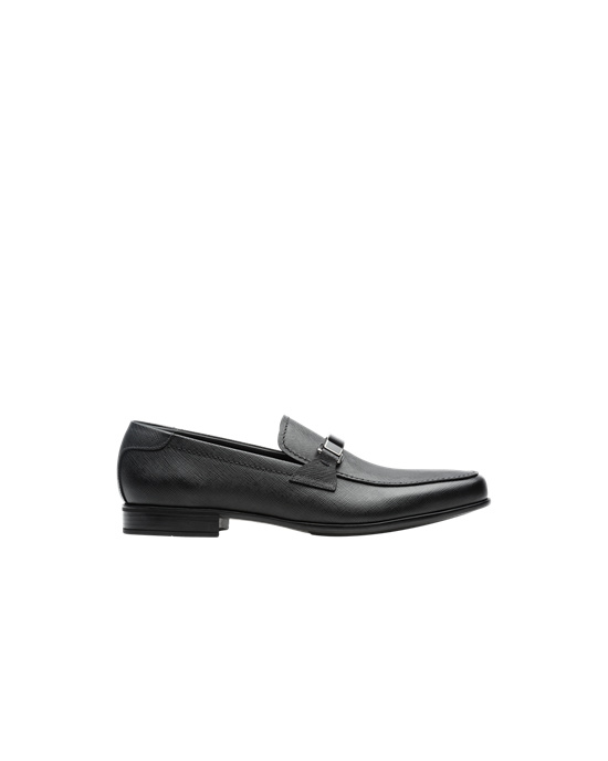 Prada Saffiano Bőr Loafers Fekete | MRCPND091