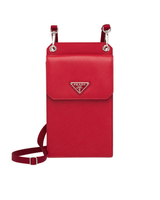 Prada Saffiano Bőr Smartphone Case Piros | WLTRPX287