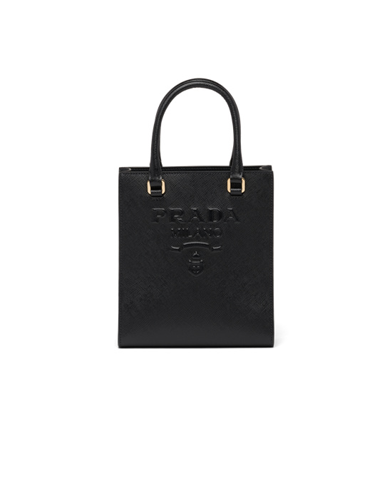 Prada Small Saffiano Bőr Handbag Fekete | IOYXMK960