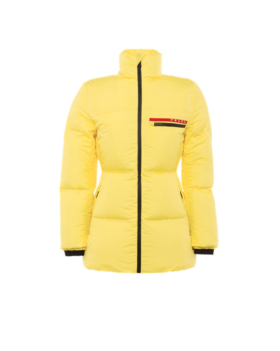 Prada Technical Nylon Puffer Jacket Sárga | PJTIAN530