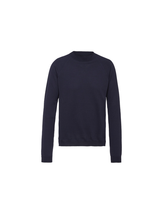 Prada Worsted Wool Turtleneck Pulóver Sötétkék | AJRPIS769